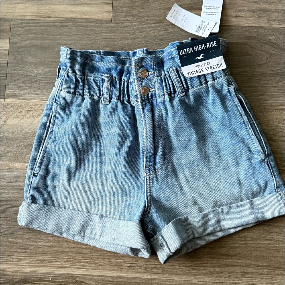 Ultra High-Rise Denim Shorts